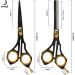 KIMEX LONDON Professional Hair Scissor Set - Stainless Steel Hair Cutting Shears with Thinning Scissor Razor, Hair Combs, and Leather Cover Black - Buy Online on GoSupps.com