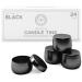 Hearts & Crafts Black Candle Tins 8 oz with Lids - 24-Pack of Bulk Candle Jars for Making Candles Arts & Crafts Storage Gifts and More - Empty Candle Jars with Lids Black 8oz