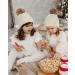 Kids Satin Lined Beanie Hat- Beige Toddler Winter Pom Pom Bobble Hat - Buy Online on GoSupps.com