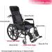 Folding Wheelchair Lightweight Self Propelled Steel Wheelchair with Commode Reclines 90 to 180 Degrees High Back Reclining Commode Wheelchair for Senior Indoor and Outside Use - Buy Online on GoSupps.com