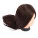 Premium Hairdresser Training Head - High-Temperature Fiber for Cutting Weaving Dyeing | Dark Brown Makeup Practice Doll - Buy Online on GoSupps.com