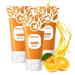 Orange Exfoliating Gel for Face & Body - Deep Cleansing Moisturizing Scrub with Enzymes Organic Formula to Remove Blackheads & Smooth Skin Suitable for All Skin Types (3pc 50g) 3pc 1.76 Ounce (Pack of 1)