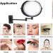 Gecious Black LED Makeup Mirror with 3 Color Lights 8 inch Double Sided 1X/7X Magnifying, 360 Rotation Vanity Mirror for Home Bathroom Shaving - Plug Powered - Buy Online on GoSupps.com