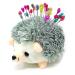 Honbay Furry Hedgehog Shape Pin Cushion Fabric Pin Holder for Sewing or DIY Crafts (Grey)