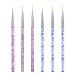 Hanyousheng 6 pieces nail design brush nail art liner brush professional acrylic nail art brush set nailart brush fineliner nailart brush for diy nail art salon design