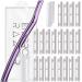 Eybrower razors for men and women dermaplaning tools non-slip structured handle made of silver diamond eyebrow trimmer made of stainless steel purple