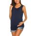 UNibelle Women's Maternity Nursing Tank Top - Double Layer Sleeveless Tee Shirt for Pregnancy - S-XXL, Navy Blue - Buy Online on GoSupps.com
