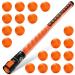 HUAEN Practice Golf Balls +Golf Ball Retriever, Portable Golf Shag Tube Ball Retriever with 21 Foam Orange Golf Practice Balls, Clear Plastic Release Retrievers Collector Practice Pick-up Sucker Tool