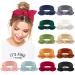 12 Pack Headbands for Women Non Slip Hair Bands with Bows Rabbit Ears Workout Running Sport Sweat Elastic Hair Wrap for Girls Hair Accessories multicolor(pack of 12)