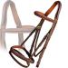 ExionPro Pressure Relief Crown Piece Round Raised Soft Padded Browband and Noseband with Rubber Reins |Royal Bridle for Real Horses| English Leather Bridle Oak Brown (Reddish Brown) Horse (Full)