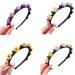 Flower Clip Headband Girls Headband with Clips Headband with Flower Clips Flower Headband with Clips Clip Headbands for Girls Headband Clips for Hair Hair Band with Flower Clips for Girls(B)