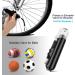 Dual Action Ball Pump with Needles and Nozzles - Ideal for Soccer, Basketball, Volleyball, Balloons, Bikes (Black) - Buy Online on GoSupps.com
