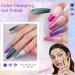 Kredioo Colour Changing Gel Nail Polish Set 6 Colors Glitter Pink Green Purple Blue Temperature Change Manicure Nail Art Gel for All Season Spring Summer Fall Winter UV/LED Cured Needed - Buy Online on GoSupps.com