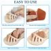 12-Pack Self-Adhesive Wool Felt Ball of Foot Cushions - Gel Metatarsal Pads for Pain Relief & Support Non-Slip Insoles for Men & Women (Black Beige White - Buy Online on GoSupps.com