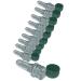 Flocoro Petlings 9cm empty PET Preform Petling with lid green 10 pieces for geocaching accessories waterproof Petling clear preforms