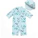 BONVERANO Baby Boys Sunsuit UPF 50+ with Zipper Swimwear & Sun Hat - 9 Months, Light Blue - Buy Online on GoSupps.com