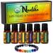 Top 6 Organic Essential Oils Set with Bracelet - Lavender Eucalyptus Rosemary Frankincense Sweet Orange Lemongrass - Perfect for Diffuser DIY Skin & Hair Care - Buy Online on GoSupps.com