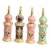 VINTORKY Refillable Glass Perfume Bottle Empty Essential Oil Bottle Middle Eastern Decor Crystal Glass Perfume Container Glass Vials Cosmetic Refillable Bottle Containers Arab Woman Dubai