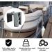NKEOSN Pontoon Fender Clips - Adjustable Stainless Steel Boat Bumper Clips for Square Rails - 4 Pack - Buy Online on GoSupps.com