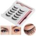 5 Pairs Magnetic False Eyelashes + Liquid Eyeliner Set with Tweezers | Reusable Eyelash Extension Makeup Tool (#023) - Buy Online on GoSupps.com