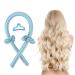 No Heat Curling Irons Curling Irons Curling Irons Sleeping Soft Hair Band Curling Irons Simple Curling Irons with Hair Loops Blue