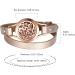 Flongo Aromatherapy Leather Bracelet for Women - Essential Oil Diffuser Bracelet with Colored Felt Pads - Rose Gold Aroma Blocket - Buy Online on GoSupps.com