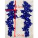 Zbroh Handmade Red/White/Green/Blue Rhinestone Applique Sewing Beads Stones Trim Lace Patches - Dress Accessory (Red) | Set of 2 - Buy Online on GoSupps.com