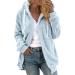 Shop Hanxiulin Oversized Plush Jacket for Women | Warm Lined Fleece Coat in Light Blue | Elegant Hoodies & Quilted Jackets Up to 4XL - Buy Online on GoSupps.com