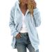 Hanxiulin plush jacket oversize warm lined fleecemantel ladies wool coat long warm quilted jacket bladder fleece jacket women's coat elegant hoodies for women 4xl light blue
