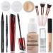 PHOERA Foundation PHOERA 9D Mascara PHOERA Makeup Foundation Full Coverage PHOERA Primer  PHOERA Powder  PHOERA Concealer  Kabuki Brushes Makeup Foundation Brush Powder Brush Concealer Brush 102 Nude