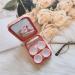 Xeahung Pink Contact Lens Case Travel Kit - Portable Case with Mirror Tweezers Solution Bottle for Daily Use & Outdoor | International Shipping - Buy Online on GoSupps.com