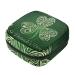 Menstruation bag with zipper women's napkin bag tampons collection bags for women and girls (Happy St. Patrick's Day Kleeblatt)