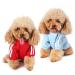 Dog sweater for small dogs dog hoodie pet puppy cat cute cotton warm hoodies coat sweater M light blue and red