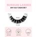 ENSHORE Russian Strip Lashes D Curl Fluffy Faux Mink 3D Effect Wispy Soft Thick Eyelashes - 10 Pairs - Buy Online on GoSupps.com