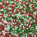 A Pinch Of - 100s and 1000s - Christmas Red Green and White Mix Cake Topper Sprinkles - 30g Edible Glimmer Festive Cupcake Decorations - Ideal For Xmas Themed Party Cakes And Bakes