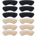 Black Heel Grips Liners Self-Adhesive Shoe Inserts Liners for Women Men Khaki Heel Pads Cushion Inserts Slippage Grips for Loose Shoes Anti-Blister 6 Pairs ZPYOU -(Black and Khaki)