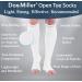 Doc Miller Open Toe Compression Socks - 30-40 mmHg Toeless Support for Circulation & Recovery Medical Grade Knee High Socks for Men & Women X-Large Size - Ideal for Shin Splints & Varicose Veins - Buy Online on GoSupps.com