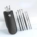 TURHAN Portable Stainless Steel Earpick Set | 6-Piece Coil Spring Ear Cleaner Tools with Leather Bag | International Shipping Available - Buy Online on GoSupps.com