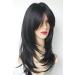Long Layered Multicolor Shoulder-Length Wig - Synthetic Hair for Women (Black) - Buy Online on GoSupps.com