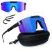 Fast glasses rave bicycle glasses sunglasses men women sports glasses bike bicycle sunglasses polarized UV400 safety glasses for outdoor activities such as cycling run glof ski blue