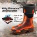 Obcursco Waterproof 6mm Neoprene Rubber Boots - Men & Women, 400g Insulated Rain Boots for Outdoor Activities. Ideal for Farming, Hunting & Fishing - Size 9, Black - Buy Online on GoSupps.com