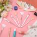 Honeydak 32 Pcs Face Mask Fan Brush Set | Soft Flat Head Facial Brush | Esthetician & Cosmetic Makeup Tools for Eyelash Extension, Mud & Clay Mask Application | Pink White - Buy Online on GoSupps.com