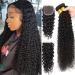 Peruvian Virgin Hair Long Water Wave Hair 3 Bundles with Lace Closure Free Part Wet and Wavy Human Hair Weave Bundles (26 28 30+22) Unprocessed Virgin Remy Hair Extensions Water Wave Bundles with Closure 26 28 30+22Closure