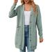 Gefomuofe Cardigan Women's Long Cardigan Lightweight Loose Cardigan Long Cardigan Women's Lightweight Loose Casual Cardigan Sun Protection Shirt Holiday Beach Blouse M Mint Green