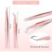 6-Piece Rose Gold Eyelash Extension Tweezers Set - Straight and Curved Stainless Steel Nippers for False Lash Application - Buy Online on GoSupps.com