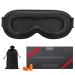 BeeVines Sleep Mask 100% Blackout Eye Mask for Sleep 3D Eye Mask for Women Men Zero Eye Pressure Sleeping Mask for Side Sleepers Eye Shade Cover Includes Travel Pouch (001 Black)