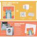GONG GONG Swedish Dishcloth 4+4 Pcs Eco-Friendly Cleaning Cloth Set | Reusable Cellulose Sponge Cloths 6.77x7.87 Inches - Colorful Cat Design - Buy Online on GoSupps.com