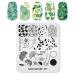 KADS Nail Stencil Nature Nail Stamping Plate Nail Art DIY Manicure Tool Ginkgo Biloba Branch Nail Tatoo (NA037)