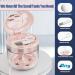 Denture Cups with Strainer Basket & Portable Case - Travel-Friendly Denture Holder Set with Brush, Mirror & Retainer Cleaner (Pink) - Buy Online on GoSupps.com
