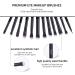 MSQ Eyeshadow Brushes 12Pcs Professional Eye Makeup Brush Set Eye Makeup Brushes Set for Concealer Eyeliner Eyelash Eyebrow Blending Contour (Pure Black) 1Pure Black - Buy Online on GoSupps.com